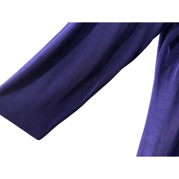 Chico’s Travelers™ Purple Drape Open Front Cardigan Size 2 (Large) Stretch Knit - Picture 5 of 12